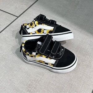 Toddler Vans Sunflower Gingham Size 4
